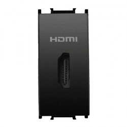Viko Panasonic Thea Modüler Siyah 1M HDMI Konnektör Mekanizma + Düğme/Kapak - Thea/Panasonic