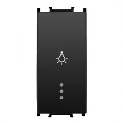 Viko Panasonic Thea Modüler Siyah 1M Işıklı Light Anahtar Düğme/Kapak (Mekanizma Hariç) - Thea/Panasonic
