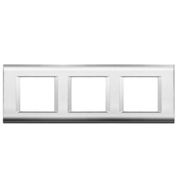 Viko Panasonic Thea Sistema Chrome + Metalik Beyaz 3X2M Çerçeve - Thea/Panasonic