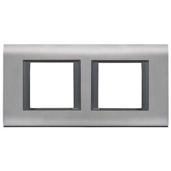 Viko Panasonic Thea Sistema Chrome Matt + Füme 2X2M Çerçeve - Thea/Panasonic