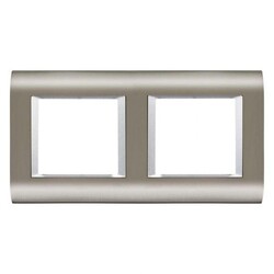 Viko Panasonic Thea Sistema Inox + Metalik Beyaz 2X2M Çerçeve - Thea/Panasonic (1)