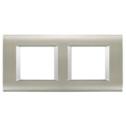Viko Panasonic Thea Sistema Inox Matt + Metalik Beyaz 2X2M Çerçeve - Thea/Panasonic