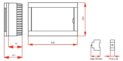 Viko Sıva Üstü Sigorta Kutusu 12-li Halogen Free 90912112 - 2