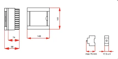 Viko Sıva Üstü Sigorta Kutusu 4-Lü Halogen Free 90912104 - 2