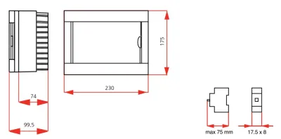 Viko Sıvaüstü Sigorta Kutusu 8-li Halogen Free 90912108 - 2