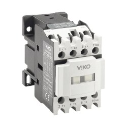 Viko - VTC-09/10/S-SN2 Modüler 3P 9A 1NO Coil 230V AC Kontaktör - Viko