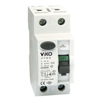 Viko - VTR2-3230 2x32A 30mA Ac Tip Kaçak Akım Rölesi - 1