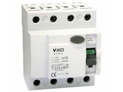 Viko - VTR4-25300 4x25A 300mA Ac Tip Kaçak Akım Rölesi - Viko