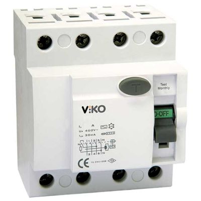 Viko - VTR4-6330 4x63A 30mA Ac Tip Kaçak Akım Rölesi - 1