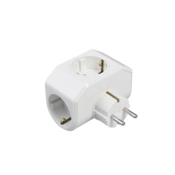 Viko Yonca Plus Beyaz Üçlü Topraklı Priz - 90303003 - Viko