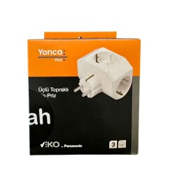 Viko Yonca Plus Siyah Üçlü Topraklı Priz - 90303004 - Viko (1)