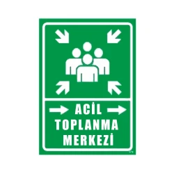 Vizyon 25x35 Acil Toplanma Alanı PVC Tabela - 1