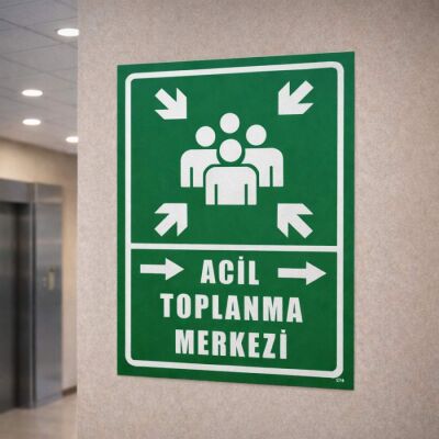 Vizyon 25x35 Acil Toplanma Alanı PVC Tabela - 2