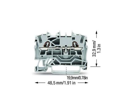 Wago 2002-1201 İki iletkenli Geçiş Klemensi 4mm2 - 2