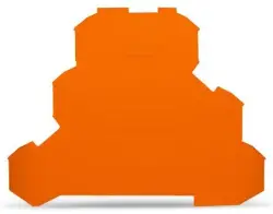 Wago 2002-32XX Klemensi için Turuncu Sonlandırma Ara plakası - 1