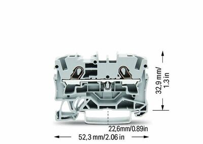 Wago 2004-1201 İki İletkenli Ray Klemens 6mm2 - 2