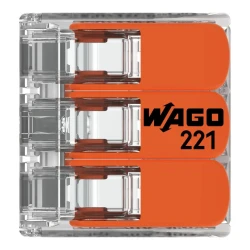 Wago 221-413 3'lü Tırnaklı Klemens - 3