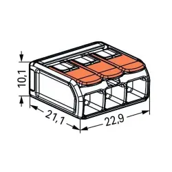 Wago 221-613 3x6mm2 Buat ve Çok Amaçlı Klemens - Wago (1)