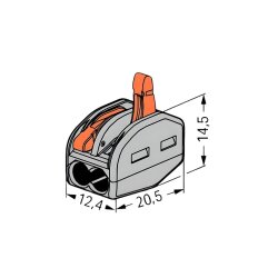 Wago 222-412 2x2.5mm2 Buat ve Çok Amaçlı Klemens - 3