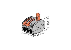 Wago 222-413 3x2.5mm2 Buat ve Çok Amaçlı Klemens - 3