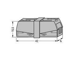 Wago 224-201 50 Adet 2.5mm2 Gri İki Tarafı Yaylı Aydınlatma Konnektörü - Wago (1)