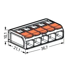 Wago 5x6mm2 Buat ve Çok Amaçlı Klemens - Wago (1)