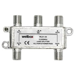 Wellbox 1/4 5-2400 Mhz Splitter - WELLBOX