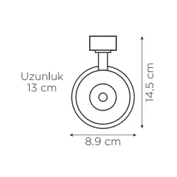 ZMR 40W Siyah Kasa Ray Spot 4000K - ZMR (1)